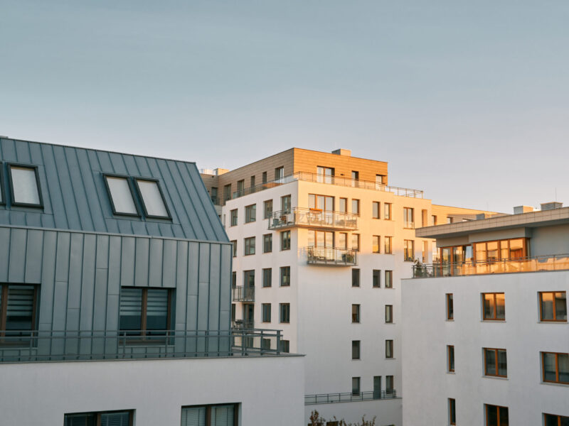 EU Modern European complex of apartment buildings. And outdoor facilities.